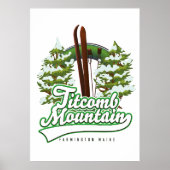 Titcomb Mountain Farmington Maine Ski Poster (Vorne)