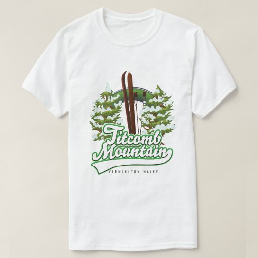 Titcomb Mountain Farmington Maine Ski T-Shirt (Design vorne)