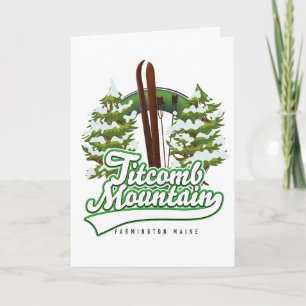 Titcomb Mountain Farmington Maine Skigebiet Feiertagskarte