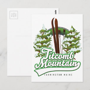 Titcomb Mountain Farmington Maine Skigebiet  Postkarte