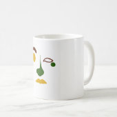 Titel Abstraktes Gesicht: Tropisch Kaffeetasse (VorderseiteRechts)