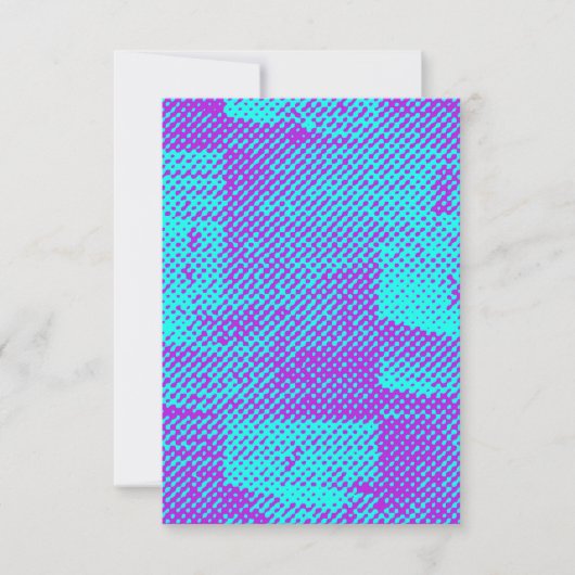 Titel: Anpassbare Neon Halftone Grunge Blank Inv Einladung (Vorderseite)