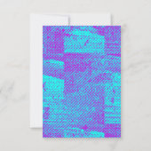 Titel: Anpassbare Neon Halftone Grunge Blank Inv Einladung (Rückseite)
