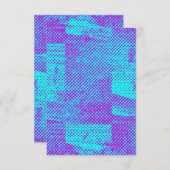 Titel: Anpassbare Neon Halftone Grunge Blank Inv Einladung (Vorne/Hinten)