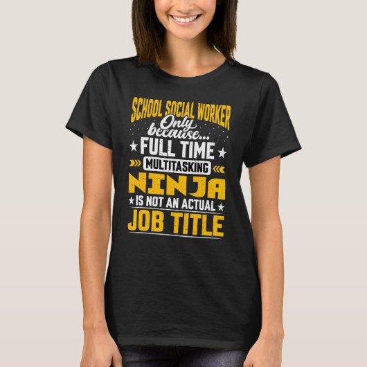 Titel "Arbeitsplatz" der Sozialarbeiter T-Shirt (Vorderseite)
