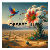 Titel: 🎨 Atemberaubende Wüstenlilly mit einem Vog Fotodruck (Vorne)