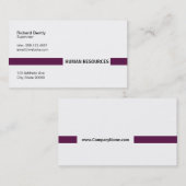 Titel Bar (Pfalz Lila) Visitenkarte (Vorne/Hinten)