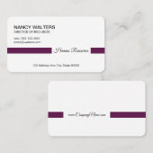 Titel Bar (Pfalz Lila) Visitenkarte (Vorne/Hinten)