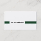 Titel Bar (Tiefgrün) Visitenkarte (Rückseite)