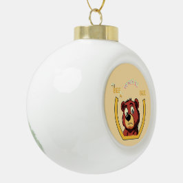 Titel Bee oder nicht Bee Bär - Shakespeare Humor Keramik Kugel-Ornament