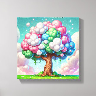 Titel: Bewölkender Baum der Laune Leinwanddruck