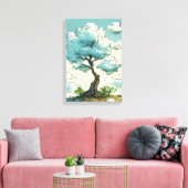 Titel: Bewölkender Baum der Laune Leinwanddruck (Insitu (Wohnzimmer))