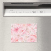 Titel  Blush Bloom Wasserfarbe Floral Magnet (In Situ (Geschirrspüler))
