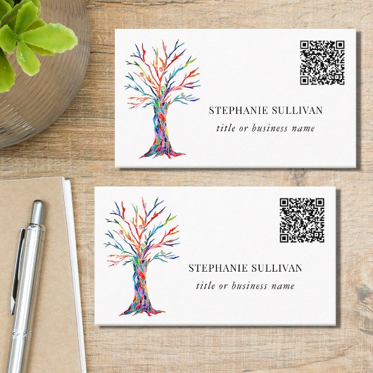 Titel Business Name QR Code Business Card Visitenkarte