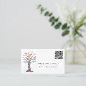 Titel Business Name QR Code Business Card Visitenkarte (Stehend Vorderseite)