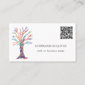 Titel Business Name QR Code Business Card Visitenkarte (Vorderseite)