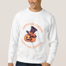 Titel: Cartoon Pumpkin with Top Hat - Happy Hallow
