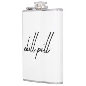 Titel: "Chill Pill - Drink, Relax, Repeat Flask" Flachmann (Links)