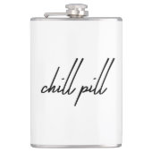 Titel: "Chill Pill - Drink, Relax, Repeat Flask" Flachmann (Vorderseite)