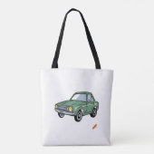 Titel: "Comic Style Car: Lebhaftes und dynamisches Tasche (Rückseite)