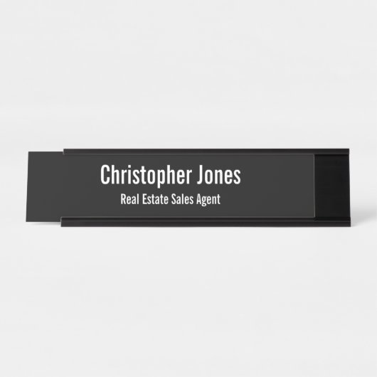 Titel der beruflichen Elegant Simple Office-Führun Schreibtischnamensplakette (Vorderseite )