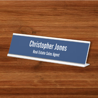 Titel der beruflichen eleganten Silver Office-Führ Schreibtischnamensplakette