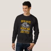 Titel des Buchführeranalysten-Auftrags Sweatshirt (Vorne ganz)