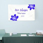 Titel des Doodle-Namens "Blaue Blume" Jahr 20XX Banner (Messeveranstaltung)