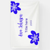 Titel des Doodle-Namens "Blaue Blume" Jahr 20XX Banner (Vertikal)