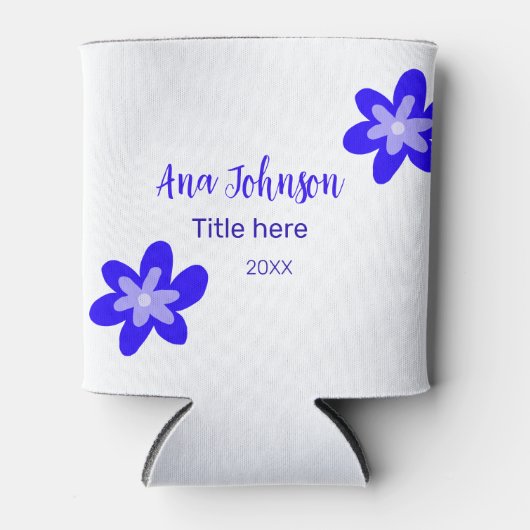 Titel des Doodle-Namens "Blaue Blume" Jahr 20XX Dosenkühler (Vorderseite)