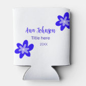 Titel des Doodle-Namens "Blaue Blume" Jahr 20XX Dosenkühler (Rückseite)