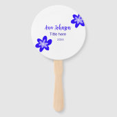 Titel des Doodle-Namens "Blaue Blume" Jahr 20XX Fächer (Rückseite)