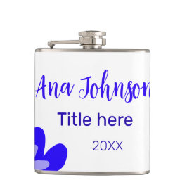 Titel des Doodle-Namens "Blaue Blume" Jahr 20XX Flachmann