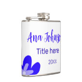 Titel des Doodle-Namens "Blaue Blume" Jahr 20XX Flachmann (Rechts)