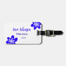 Titel des Doodle-Namens "Blaue Blume" Jahr 20XX Gepäckanhänger