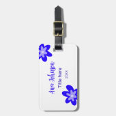 Titel des Doodle-Namens "Blaue Blume" Jahr 20XX Gepäckanhänger (Vorderseite vertikal)