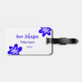Titel des Doodle-Namens "Blaue Blume" Jahr 20XX Gepäckanhänger (Rückseite horizontal)