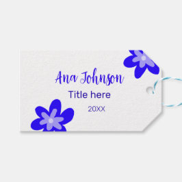 Titel des Doodle-Namens "Blaue Blume" Jahr 20XX Geschenkanhänger