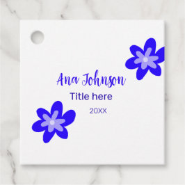 Titel des Doodle-Namens "Blaue Blume" Jahr 20XX Geschenkanhänger