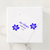 Titel des Doodle-Namens "Blaue Blume" Jahr 20XX Geschenkanhänger (Beispiel)