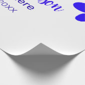 Titel des Doodle-Namens "Blaue Blume" Jahr 20XX Geschenkpapier (Ecke)