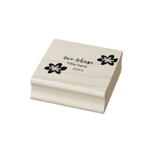 Titel des Doodle-Namens "Blaue Blume" Jahr 20XX Gummistempel (Stempel)