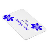 Titel des Doodle-Namens "Blaue Blume" Jahr 20XX Magnet (Rechte Seite)