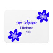 Titel des Doodle-Namens "Blaue Blume" Jahr 20XX Magnet (Horizontal)