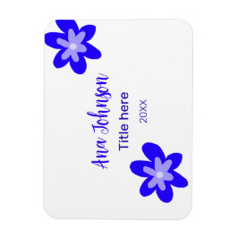 Titel des Doodle-Namens "Blaue Blume" Jahr 20XX Magnet