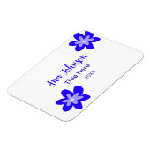 Titel des Doodle-Namens "Blaue Blume" Jahr 20XX Magnet (Linke Seite)