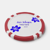 Titel des Doodle-Namens "Blaue Blume" Jahr 20XX Pokerchips (Einzeln)