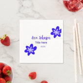 Titel des Doodle-Namens "Blaue Blume" Jahr 20XX Serviette (Beispiel)