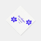 Titel des Doodle-Namens "Blaue Blume" Jahr 20XX Serviette (Ecke)