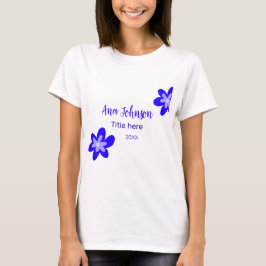 Titel des Doodle-Namens "Blaue Blume" Jahr 20XX T-Shirt